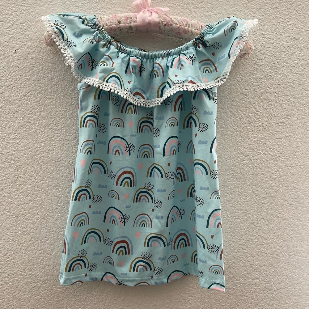 Girls boutique rainbow dress size 2